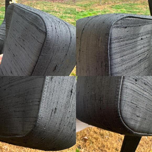 Bally Vintage Black Silk Evening Bag Gold tone Chain 1980s/1990s - Picture 8 of 10